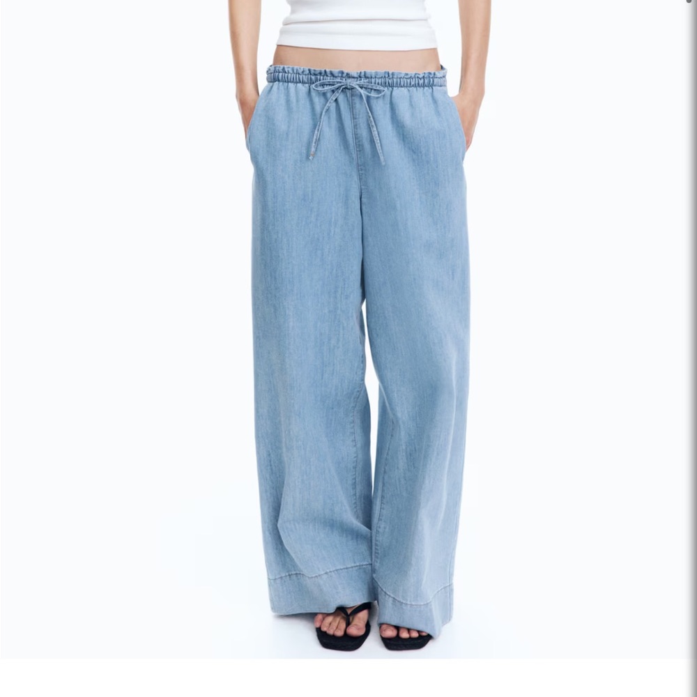 H&M Denim Drawstring Pants